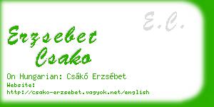 erzsebet csako business card